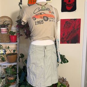 Woolrich Beige Cargo Mini Skirt